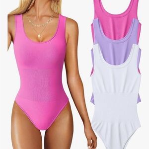 NWOT Bodysuit Set - Pink, Purple, White